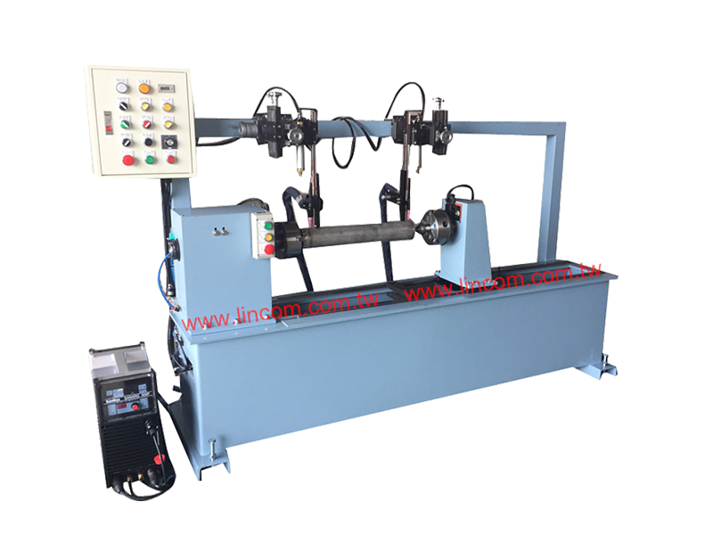 Argon auto welder, twin gun type. Applicable for cylindrical shape and pipe-to-pipe welding.