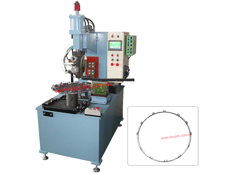 Automatic spot welder with servo positioning setting.
