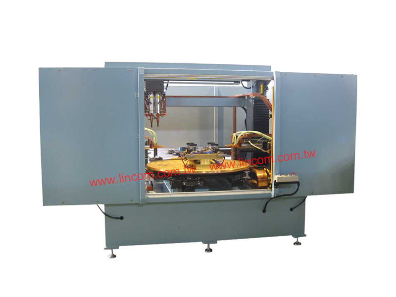 Rotary spot welder, with 7 axle,6 cylinder.