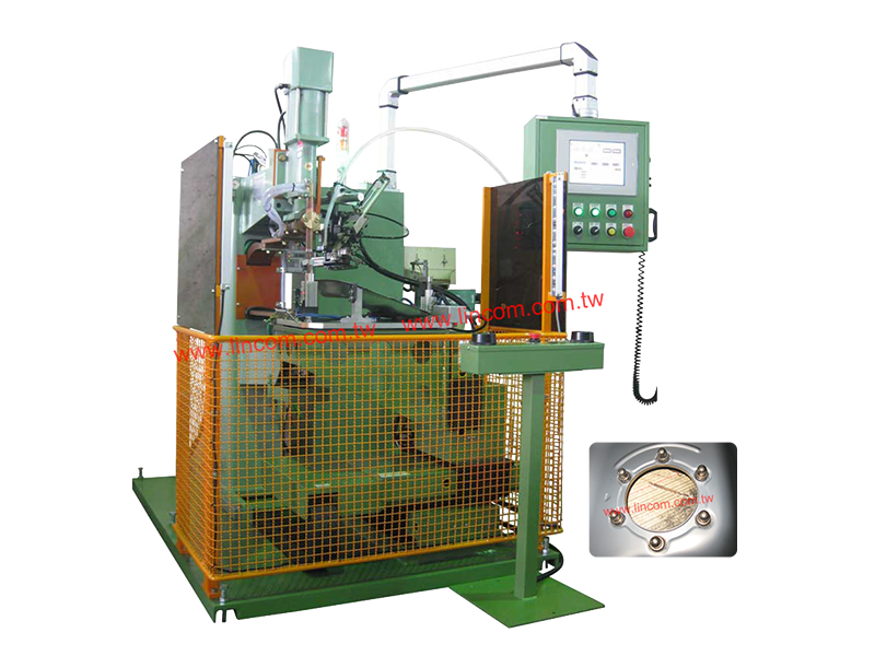 3 axle spot welder with auto servo material intake feature.