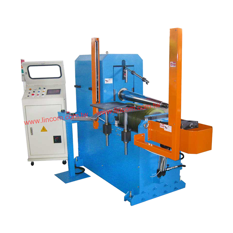 Two-shaft conical bending machine.