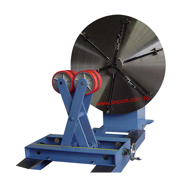 Positioner with manipulator, loading weight from 200kg to 10 ton, table dia. 330-1400. Slant operation is available in automatic/manual mode.