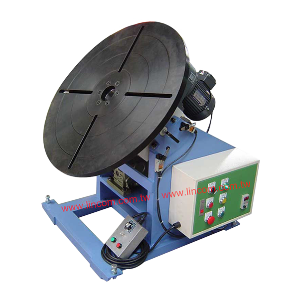 Positioner, loading weight from 200kg to 10 ton, table dia. 330-1400. Slant operation is available in automatic/manual mode.