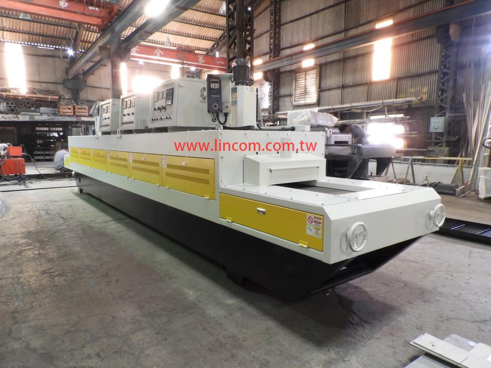 Continuous annealing furnace for car shock absorber spring. Max. temperature setting 420 °C. Made in Taiwan.